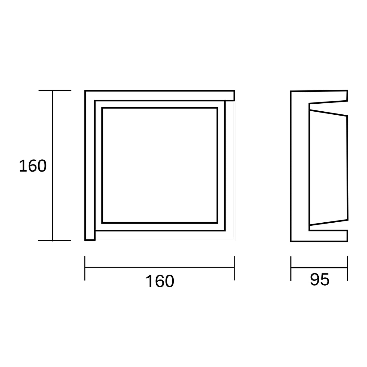 Estevez Luminaria De Muro LED Case 15W 4000K Negro Exterior, Modelo 19289-2