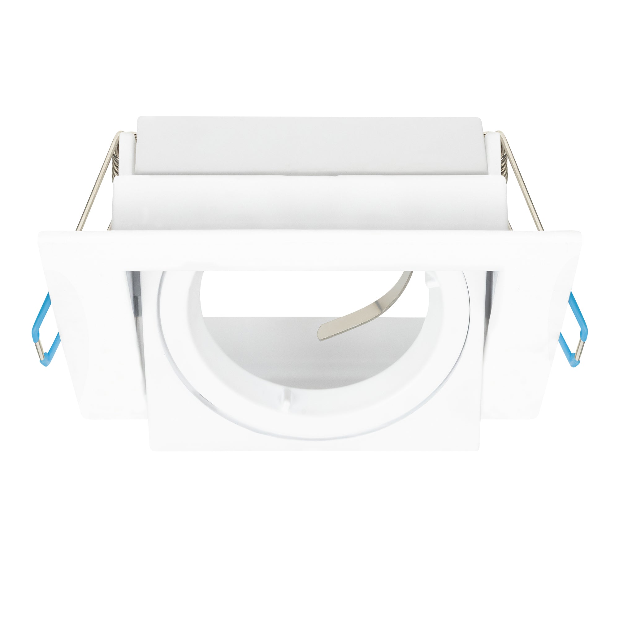 Estevez Luminario Empotrable Retráctil Cuadrado MR16 Blanco, Modelo 19339-0