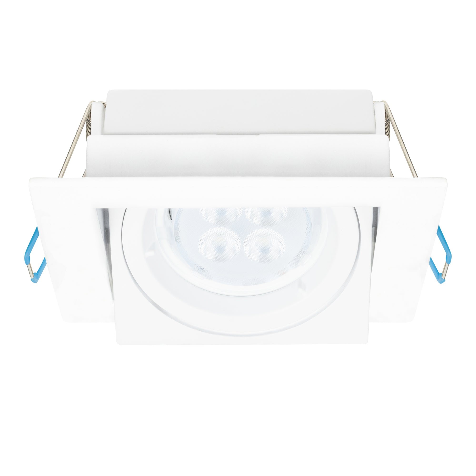 Estevez Luminario Empotrable Retráctil Cuadrado MR16 Blanco, Modelo 19339-0
