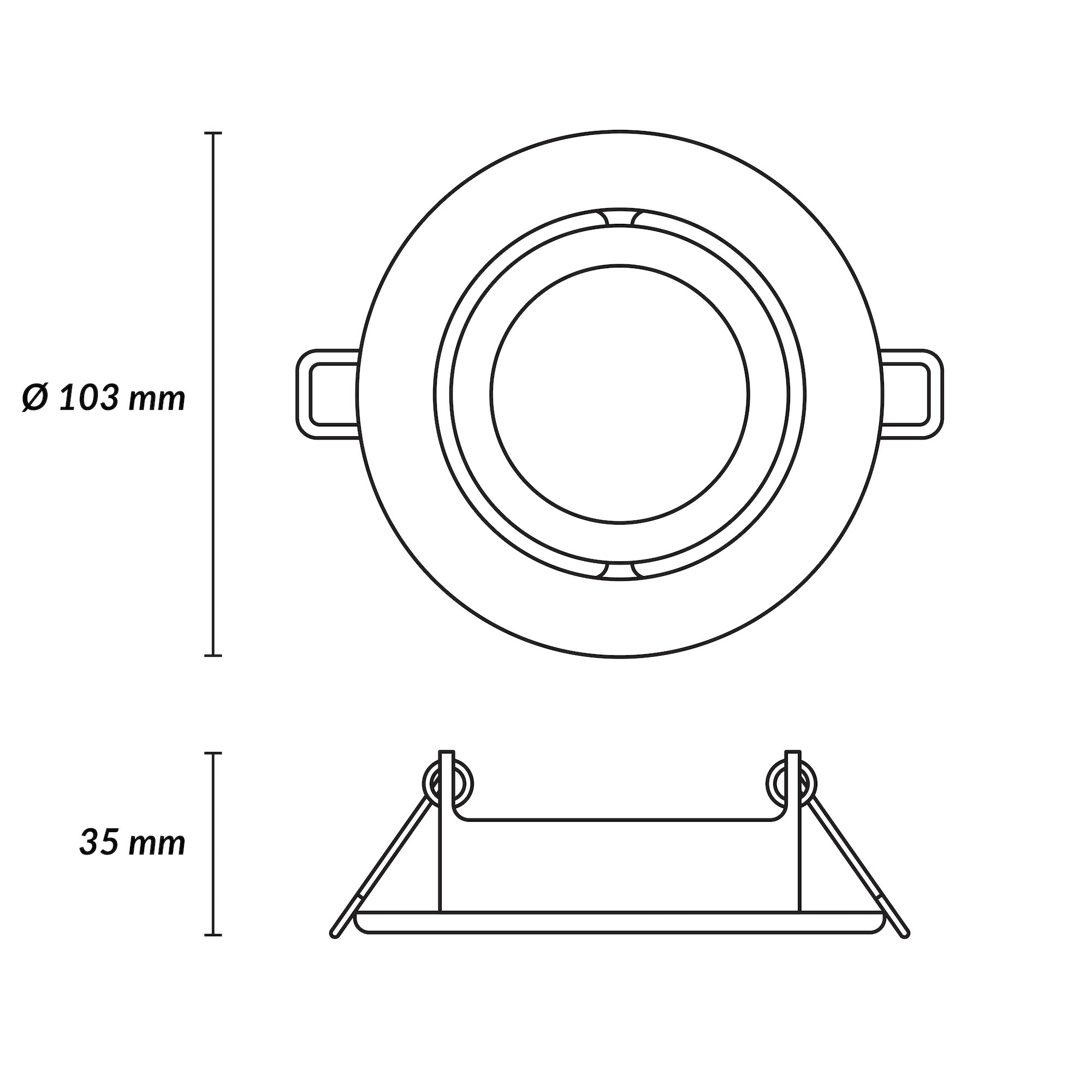 Estevez Luminaria Empotrable Orientable TECH Ø103 mm GX5.3 / MR16, Modelo 19341-0