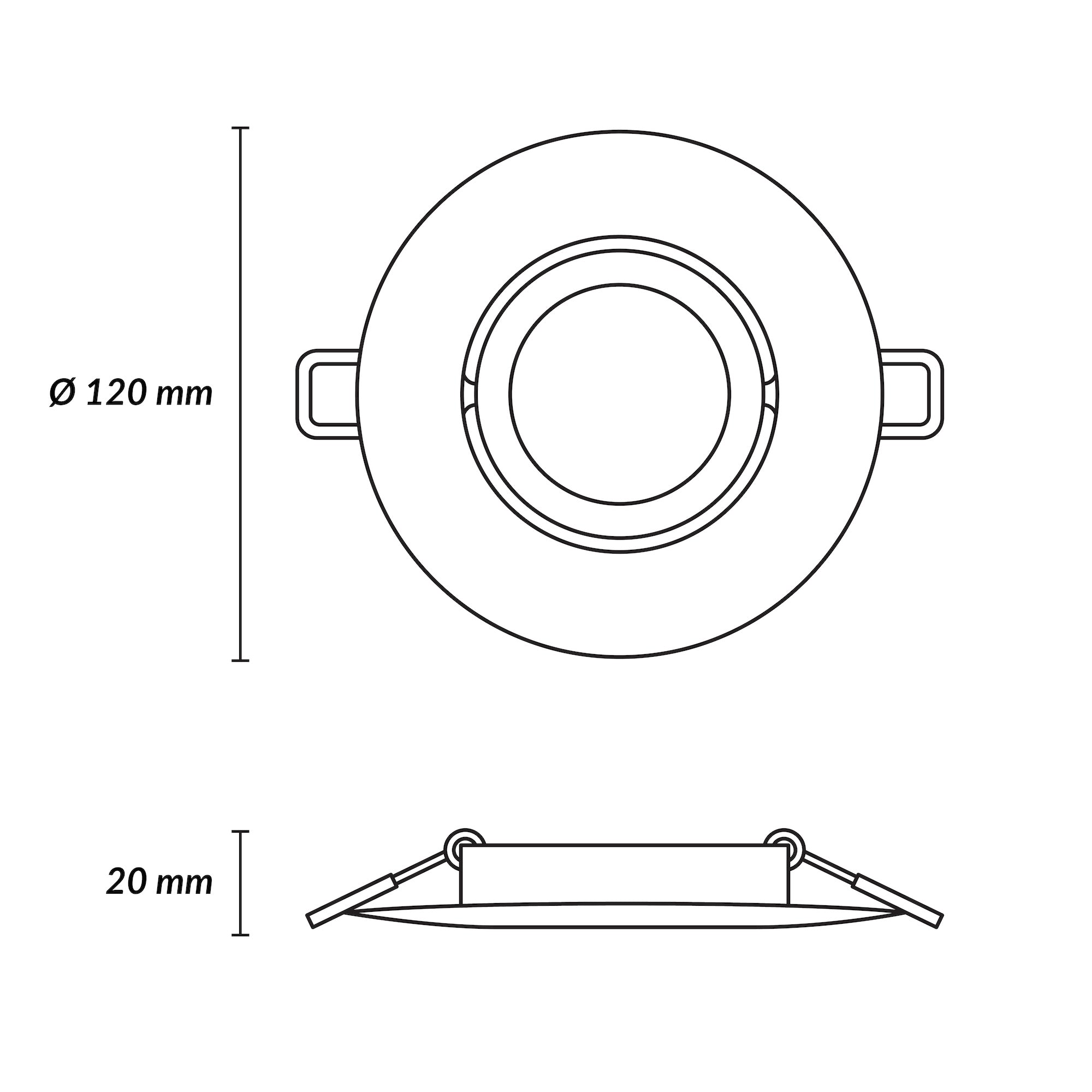 Estevez Luminario Empotrable BASIC XL Ø120mm GX5.3 MR16 – Dirigible, Modelo 19360-0