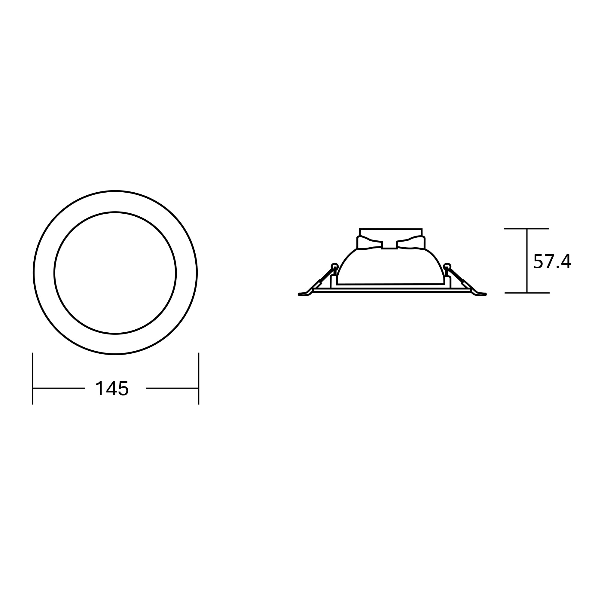 Estevez Foco LED Empotrable 11W CCT Switch Ø145 mm – Praktik LED, Modelo 19432-0-CCT