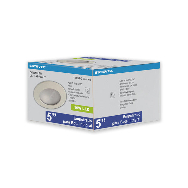 Estevez Luminario Empotrado Integral 10W, Modelo 19451-0