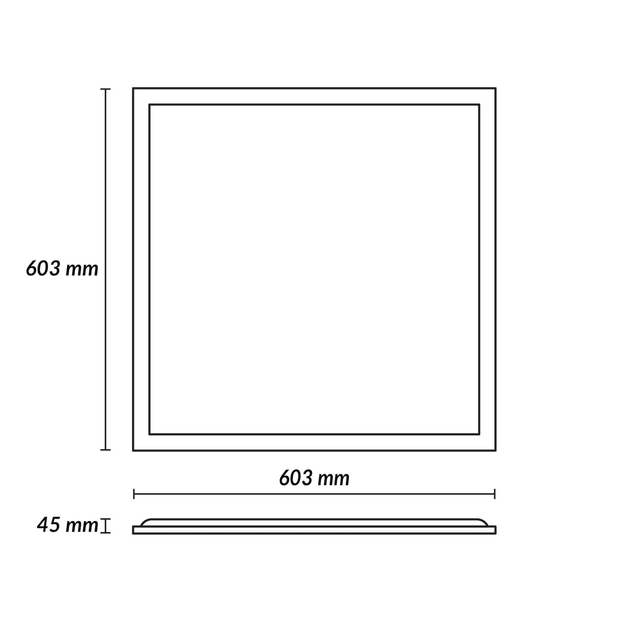 Estevez Panel LED CCT 36W 3000K–4000K–6500K Blanco 603×603mm IP20, Modelo 19462-0-CCT