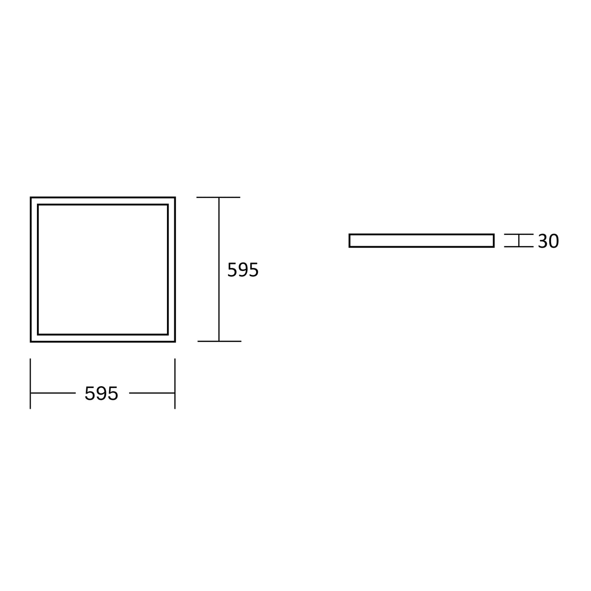 Estevez Estevez Panel LED Backlit CCT Empotrable 36W 605x605mm con Selector de Color, Modelo 19467-0-CCT