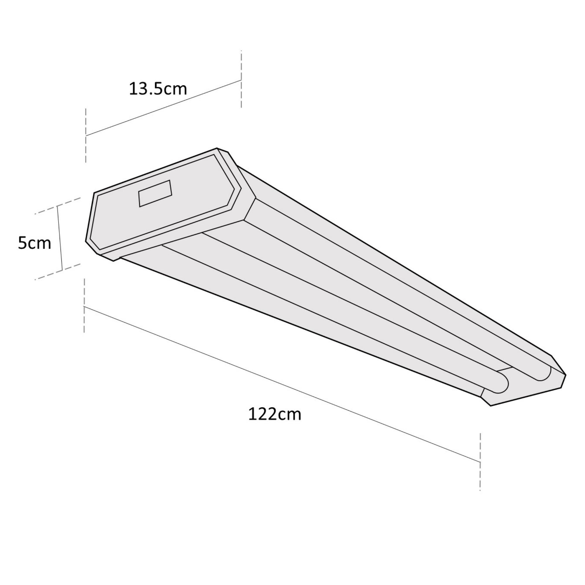 Estevez Luminaria LED Lineal Shoplight CCT 42W Blanco 122 cm Modelo 19580-CCT