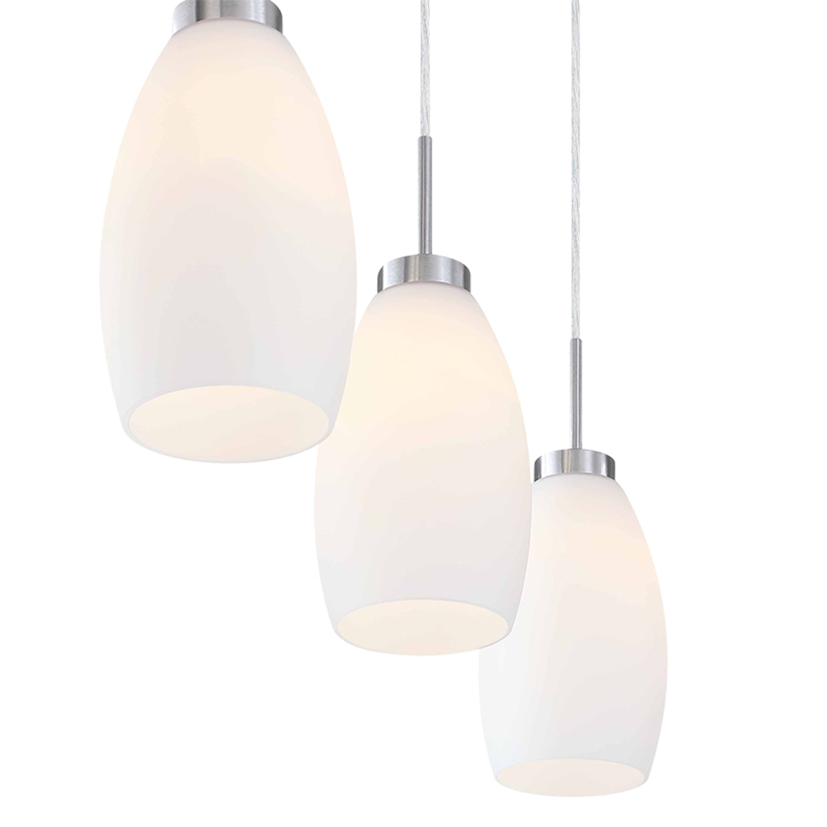 Estevez Lámpara Colgante Decorativa SEVILLA 3 Luces E26 LED Ready Hierro Níquel Modelo 19913-1
