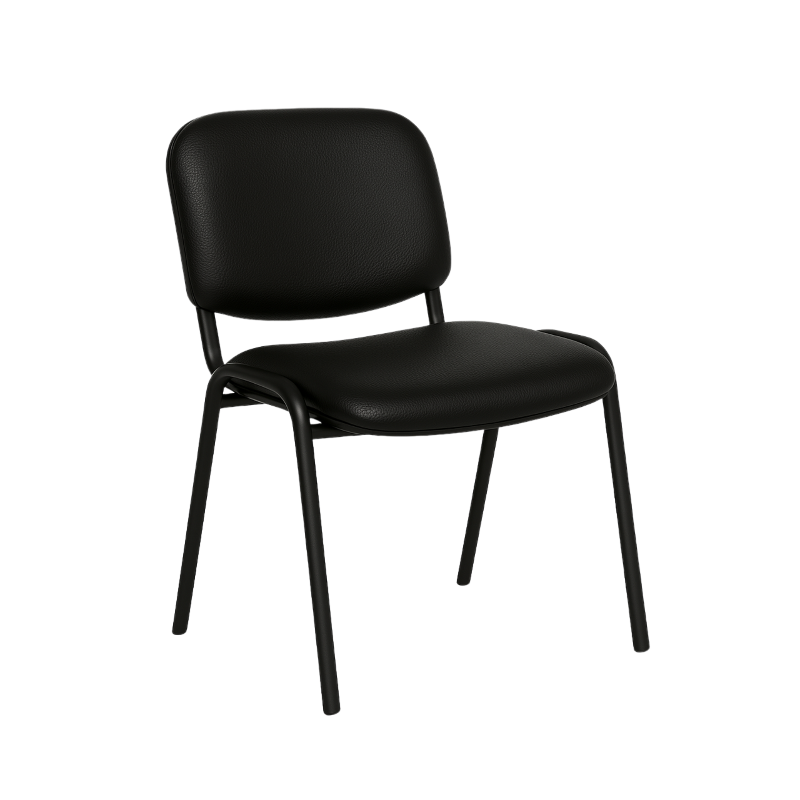 Offiho Silla de Oficina para Visita Tapizada con Estructura de Acero, Modelo ECOVISITA