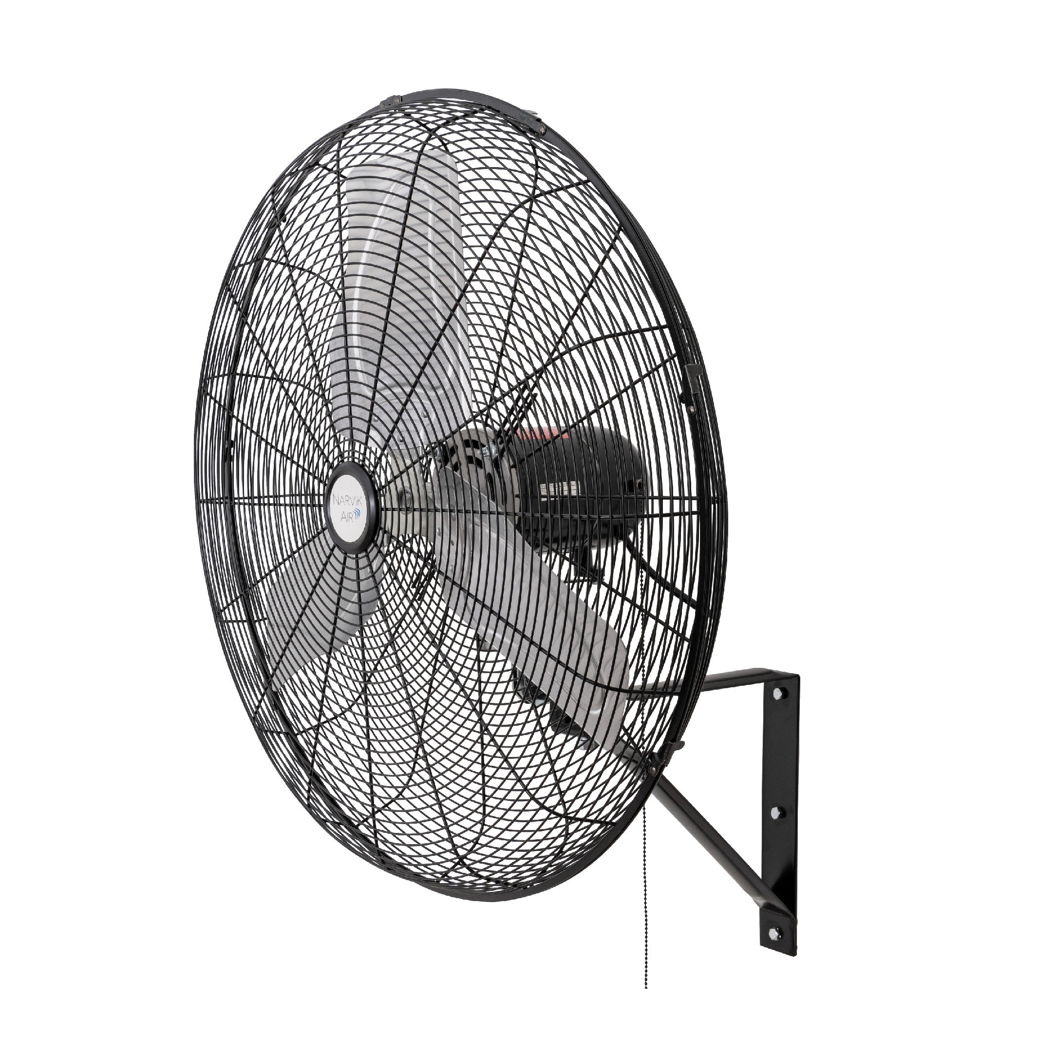 Narvik Ventilador de 24" Industrial de Pared 235W con  Aspas de Aluminio, Amplia Oscilación, Modelo NA1124