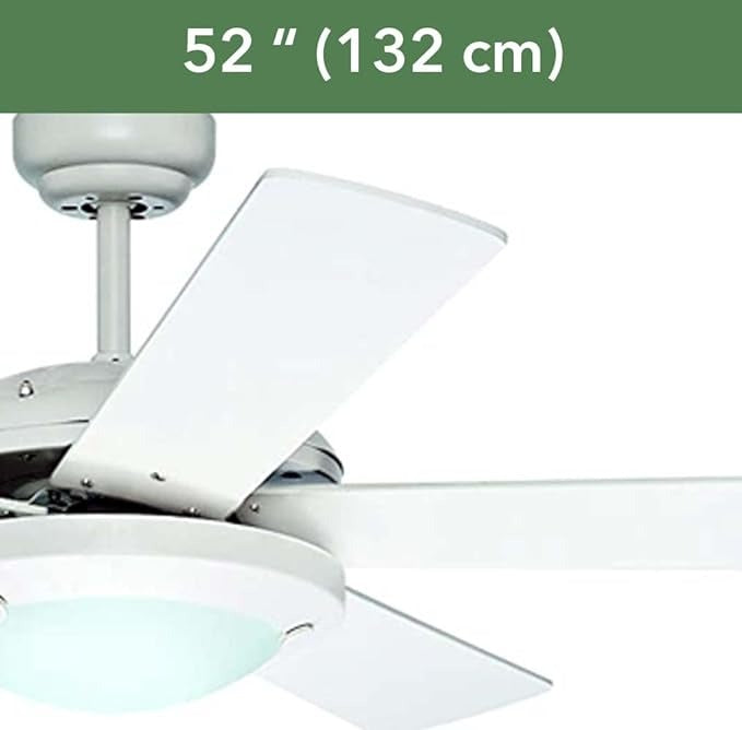 Hunter Ventilador de Techo con Luz de 52" con 5 Aspas con Control de Cadena, Modelo Solaris