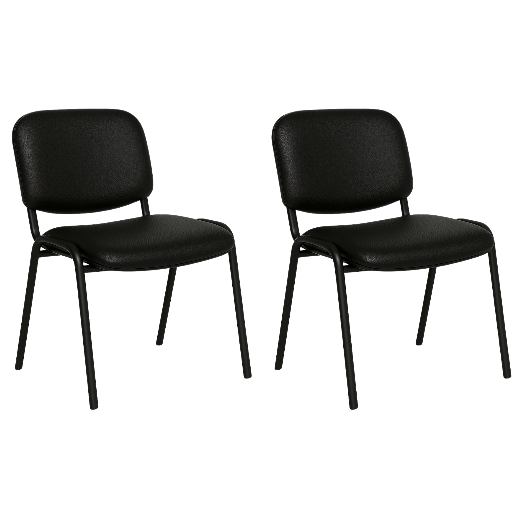 Offiho Set de 2 Sillas de Oficina para Visita Tapiz Personalizable con Estructura de Acero, Modelo ECOVISITA