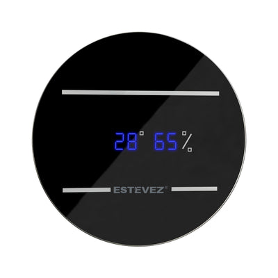 Estevez Extractor de Aire con Sensor de Humedad, Temporizador y Display de 4" de 46 CFM 34dB, Modelo 3204-HTD (eco)