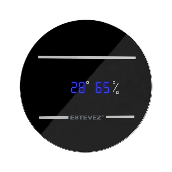 Estevez Carátula para Extractor de Aire 6" - Modelo 3106-TBL, Colores Blanco, Negro Zafiro, Cromo, Cristal Blanco - Luzdeco