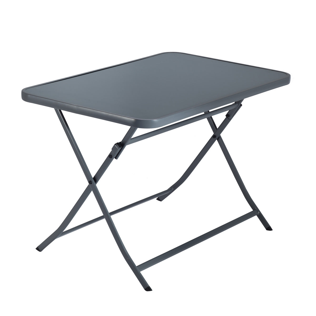 Naterial Set de Comedor: Mesa+ 4 Sillas Plegables de Acero Apta para Exterior, Modelo Emys