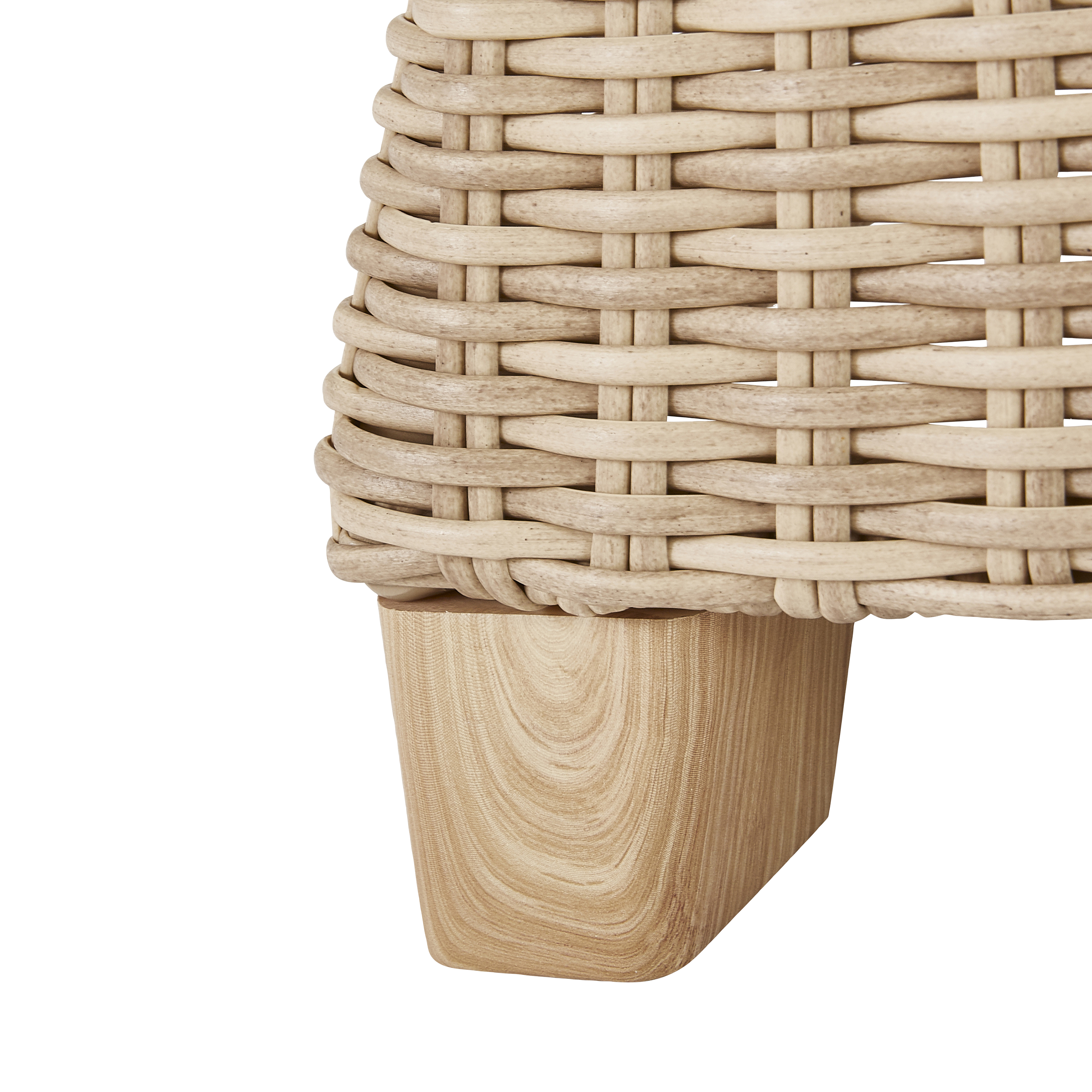 Naterial Sillón Tipo Ratán con Cojín y Descansabrazos Aptos para Exterior, Modelo Medena