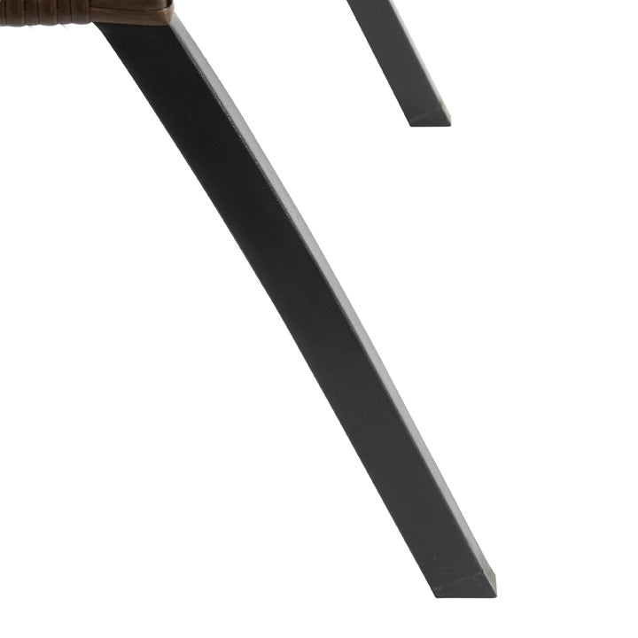 Naterial Camastro Reclinable Con Descansabrazos Tipo Ratán de Acero, Modelo Zena
