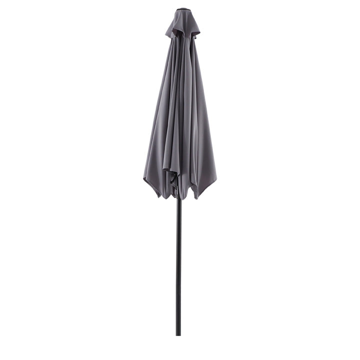Naterial Set de Comedor: Mesa Cuadrada +4 Sillas con Cojines+ Sombrilla de Acero, Modelo Rono