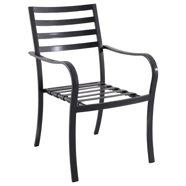 Naterial Set de Comedor: Mesa Cuadrada +4 Sillas con Cojines+ Sombrilla de Acero, Modelo Rono