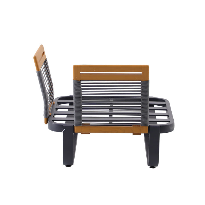 Naterial Set de Sala Muebles de Jardín: Sofá Esquinero + 1 mesa con cojines, Estructura de Aluminio para Exterior, Modelo Calypso
