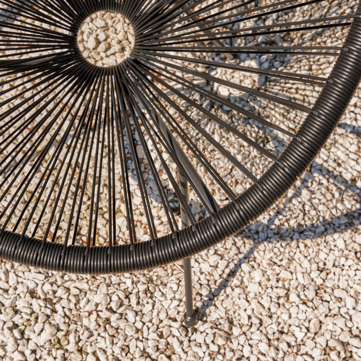 Naterial Silla de Jardín Ratán / Mimbre Sintético con estructura de Acero Apilable para Exterior, Modelo Acapulco II