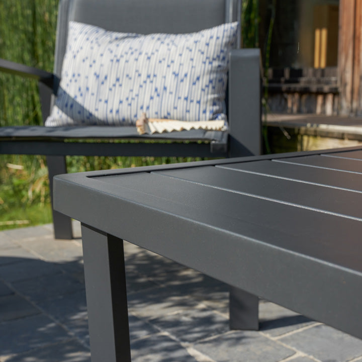 Naterial Set de Sala para Jardín:  Sofá de 2 plazas + 2 sillones + Mesa de Centro de Aluminio para Exterior, Modelo Aramis