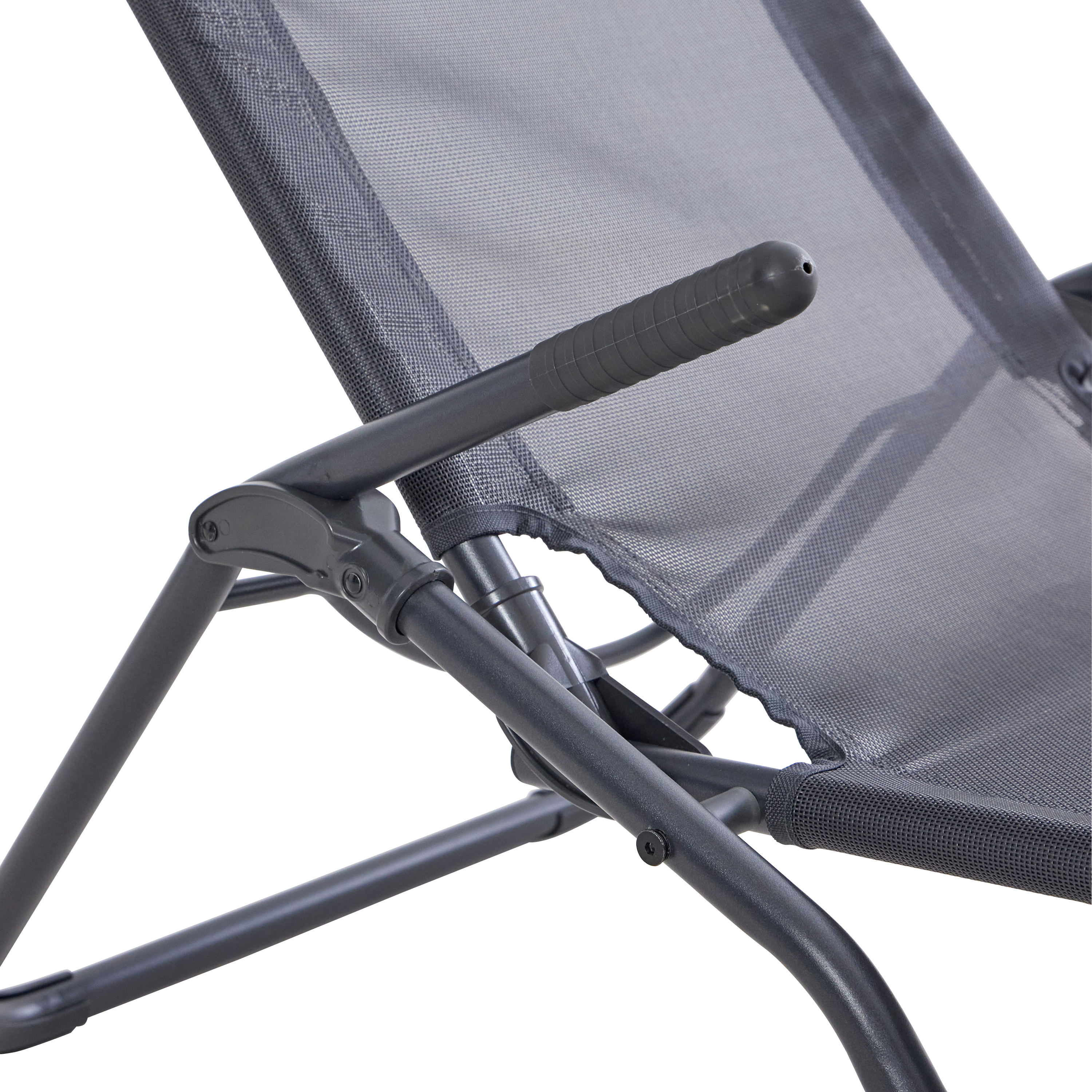 Naterial Set de 2 Camastros Plegables de Acero y Textileno 2 Posiciones Reclinable , Modelo Kroma