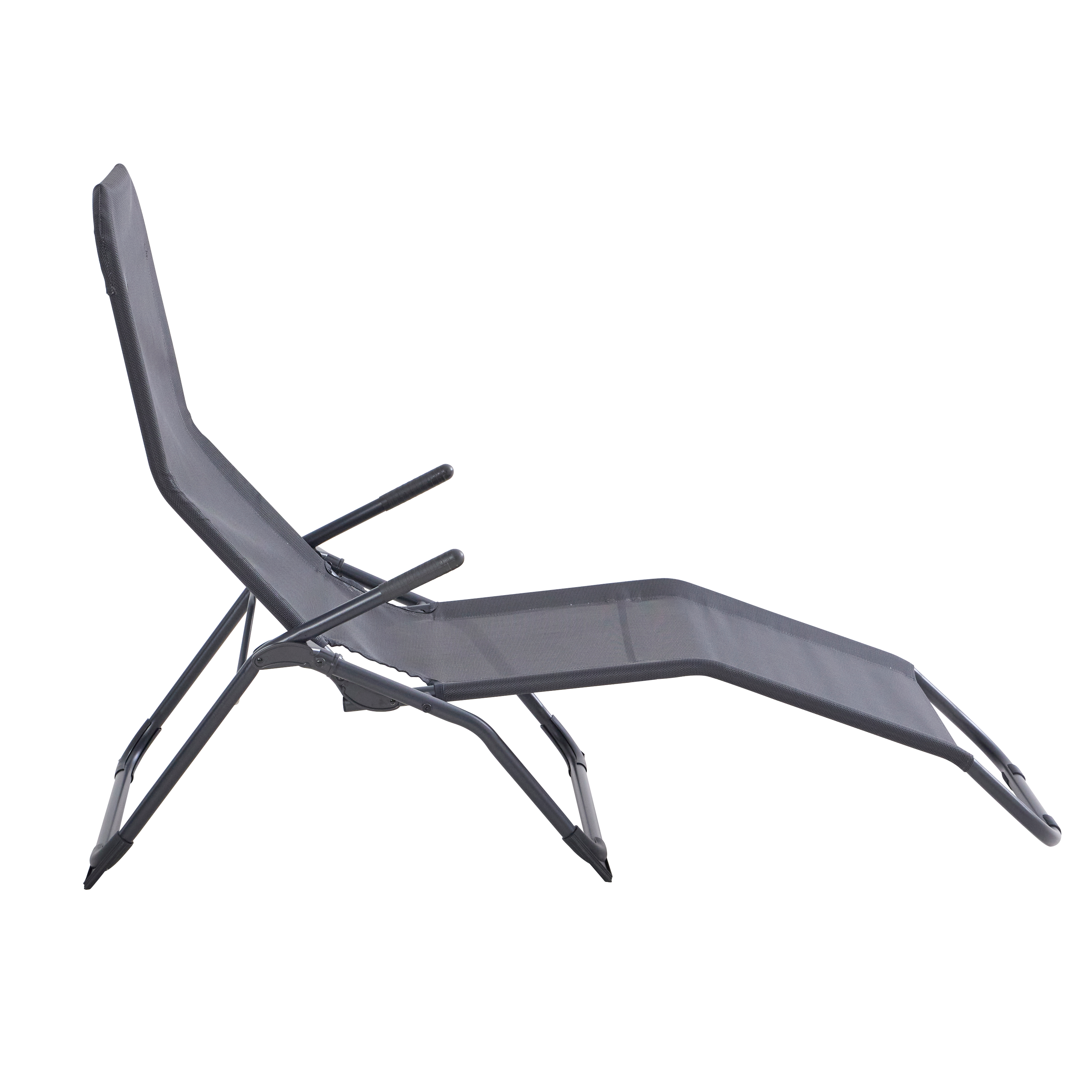 Naterial Set de 2 Camastros Plegables de Acero y Textileno 2 Posiciones Reclinable , Modelo Kroma