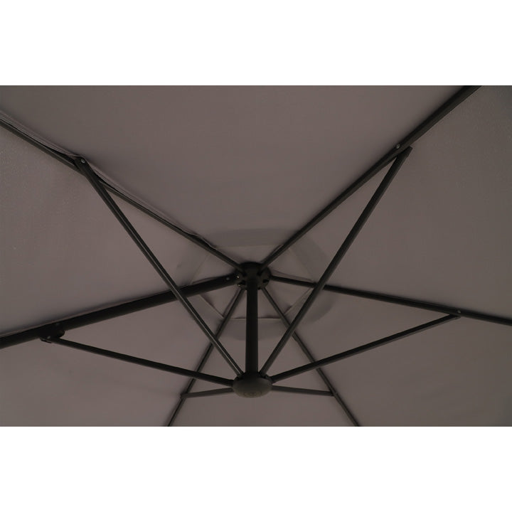 Naterial Sombrilla para Jardín 290cm con Mástil Lateral de Acero Gris, Modelo Polar II