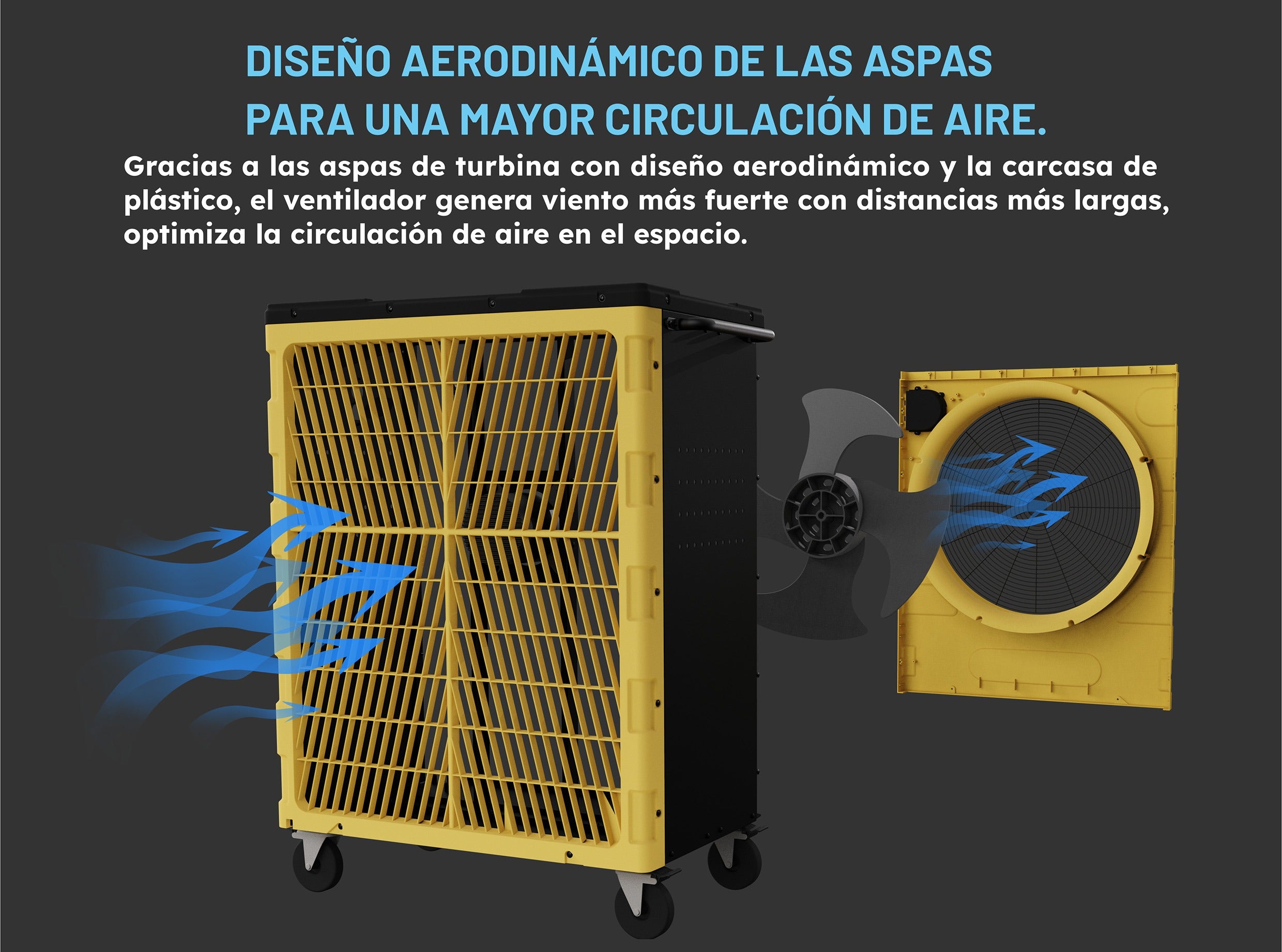 Mytek Ventilador Industrial Multifuncional 22’’, Modelo 3414