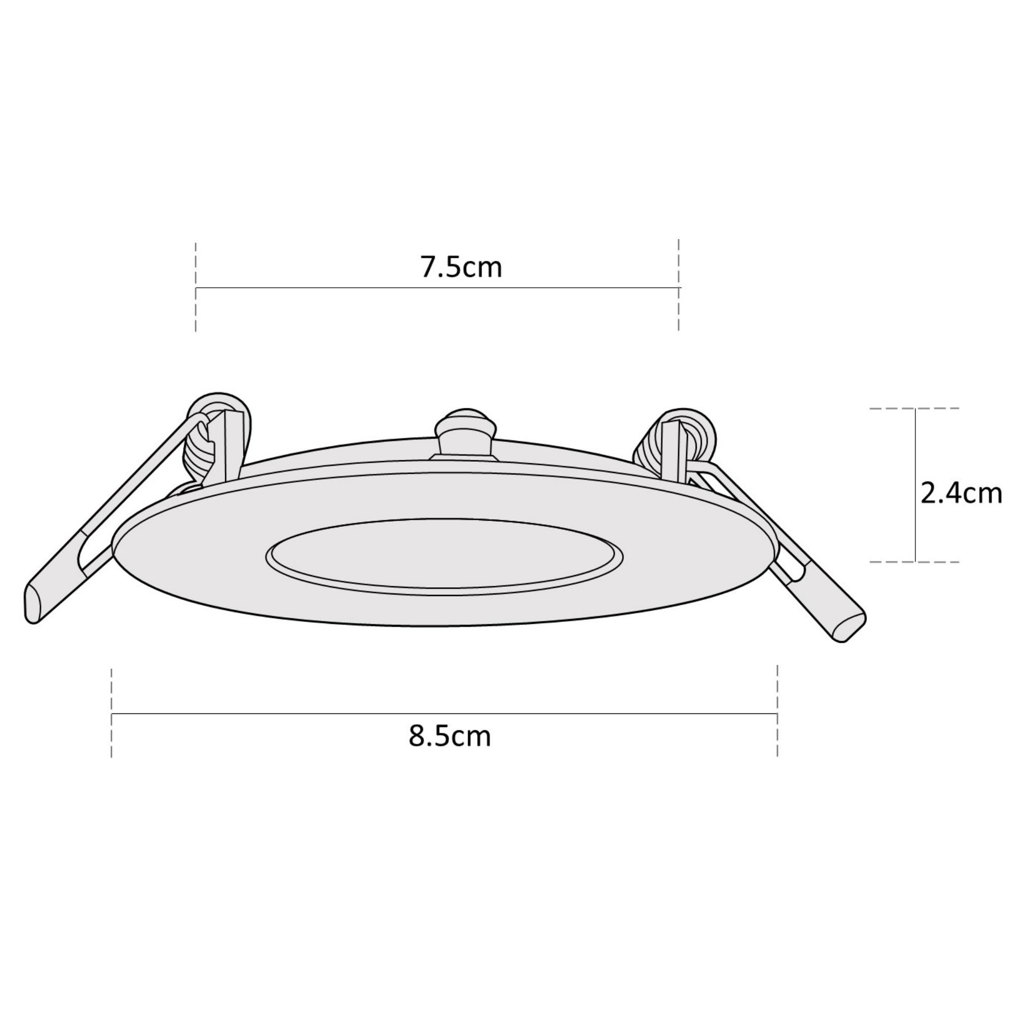 Estevez Luminario Downlight LED Empotrable 12W Ø170 mm Flat CCT con Selector de Temperatura, Modelo 39101-0-CCT