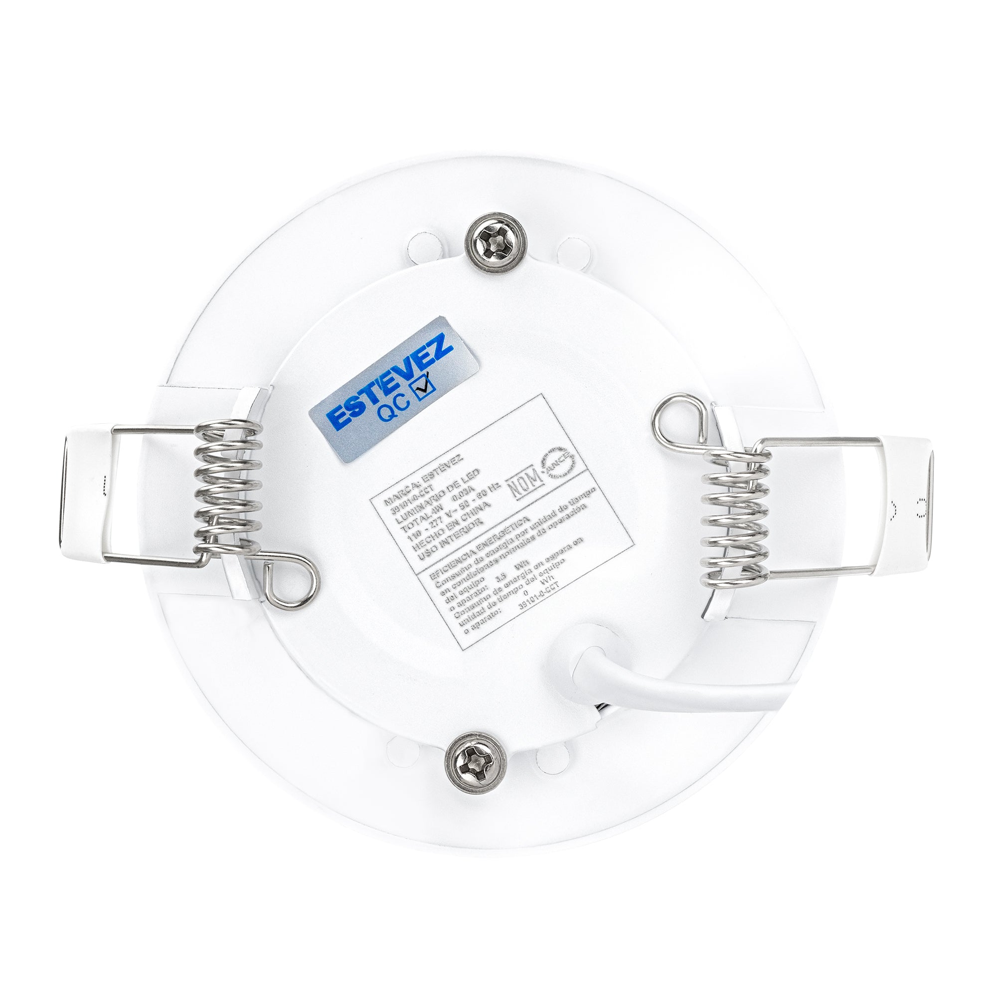 Estevez Luminario Downlight LED Empotrable 12W Ø170 mm Flat CCT con Selector de Temperatura, Modelo 39101-0-CCT