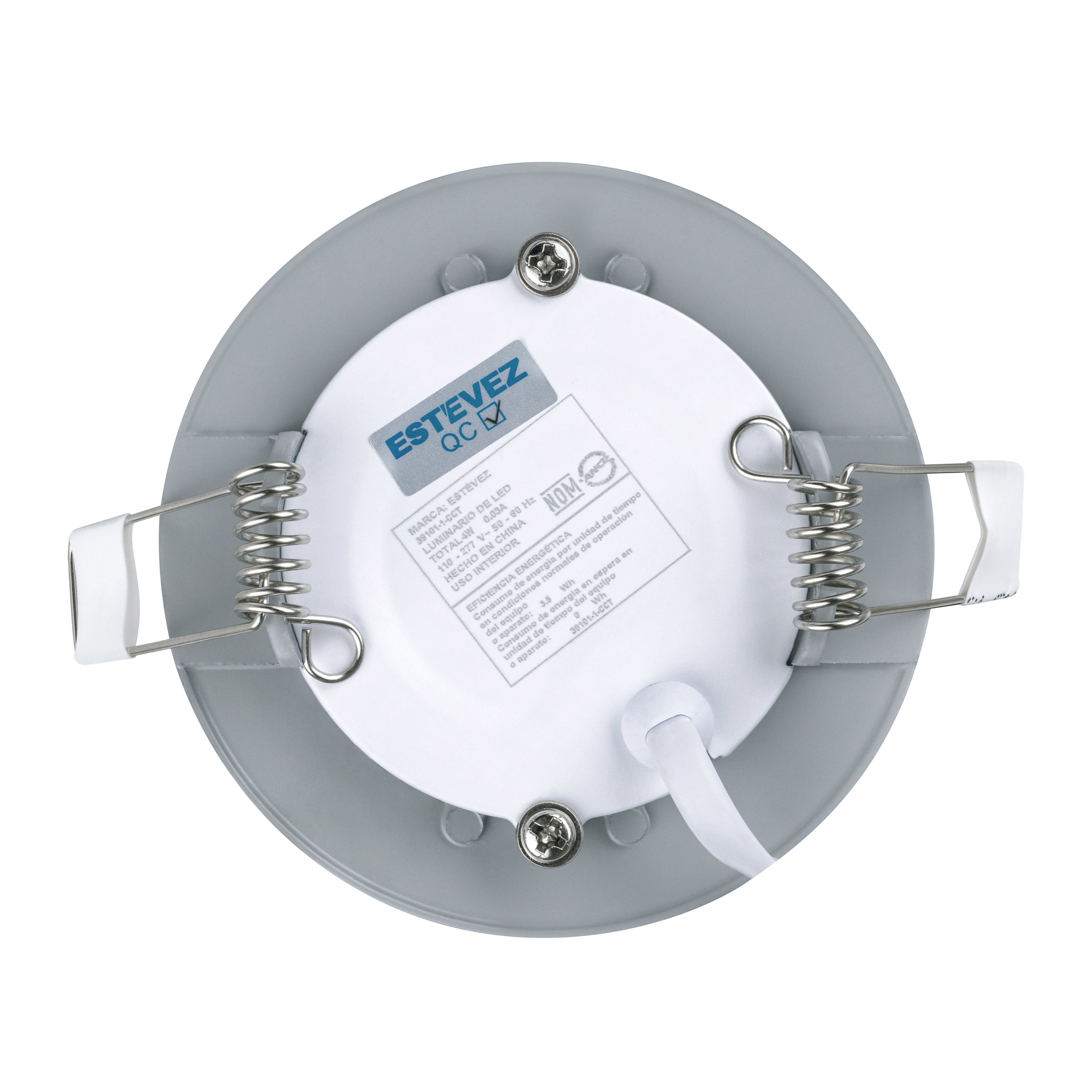 Estevez Luminario Downlight LED Empotrable 12W Ø170 mm Flat CCT con Selector de Temperatura, Modelo 39101-0-CCT