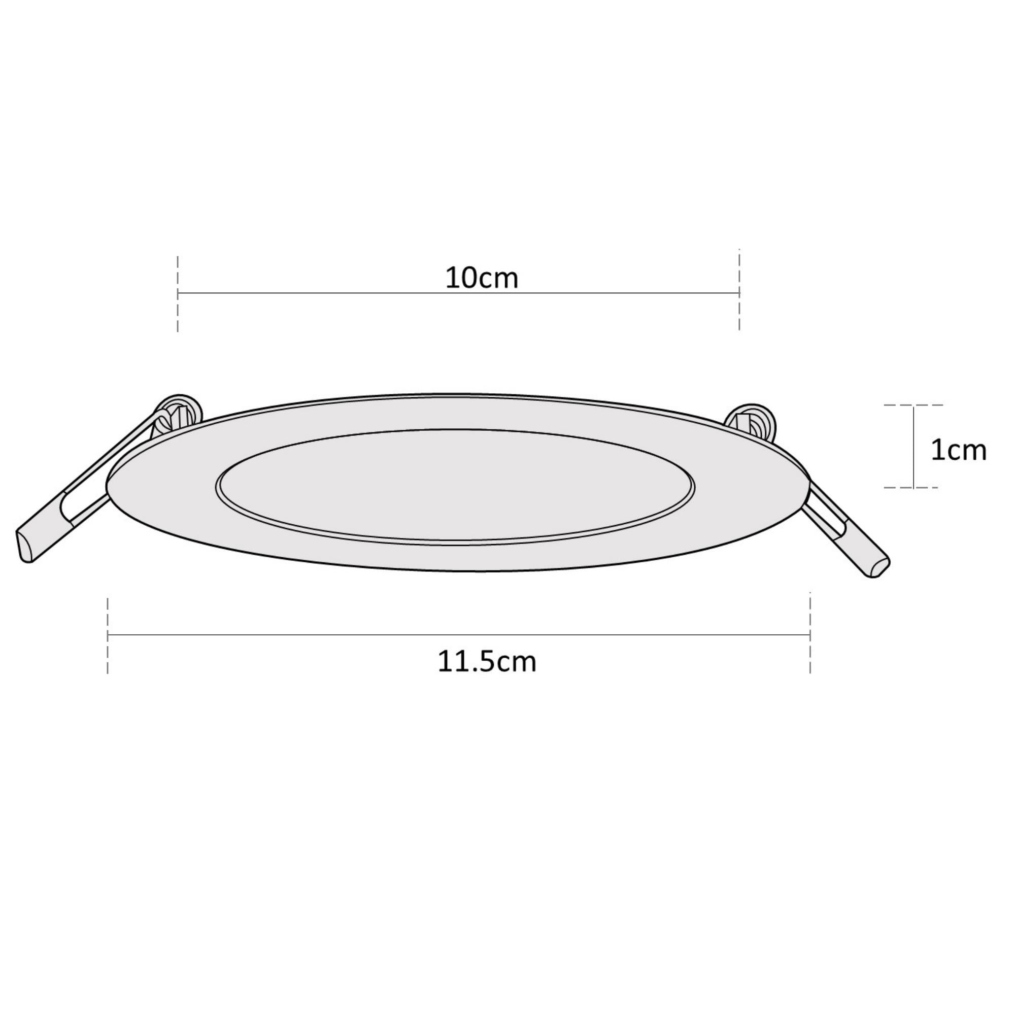 Estevez Luminario Empotrable LED 6W 3000K /4000K / 6500K Ø115mm Flat, Modelo 39102-0-WW-ECO