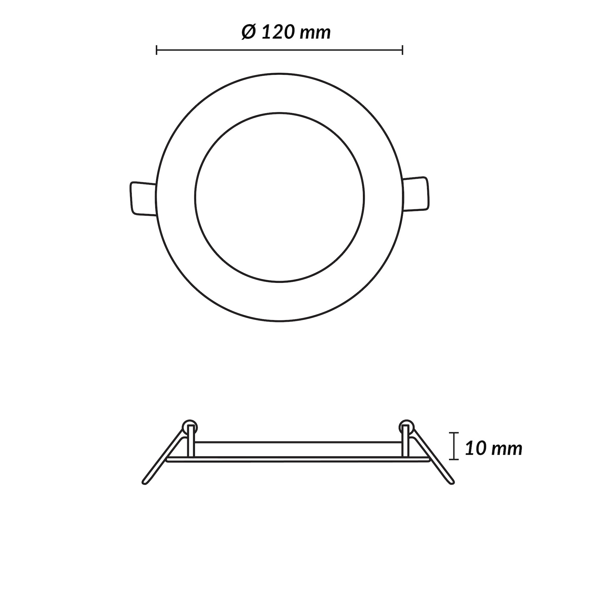 Estevez Luminario  Downlight LED Empotrable 6W Ø120 mm Flat CCT con Selector de Temperatura, Modelo 39102-0-CCT
