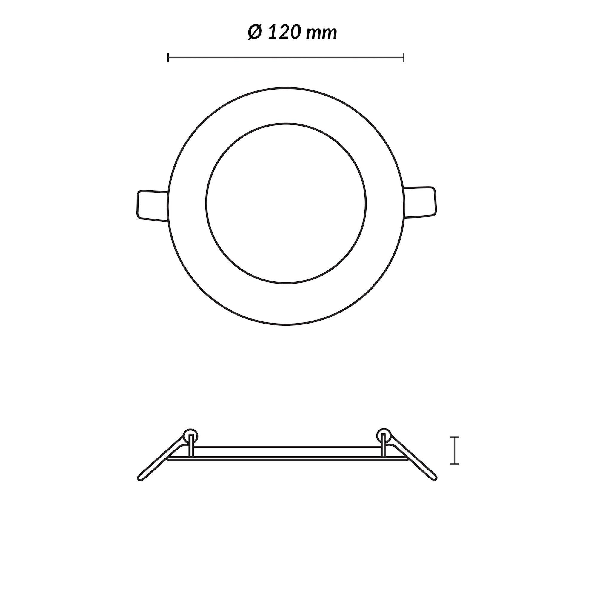 Estevez Luminario Empotrable LED 6W 3000K /4000K / 6500K Ø115mm Flat, Modelo 39102-0-WW-ECO