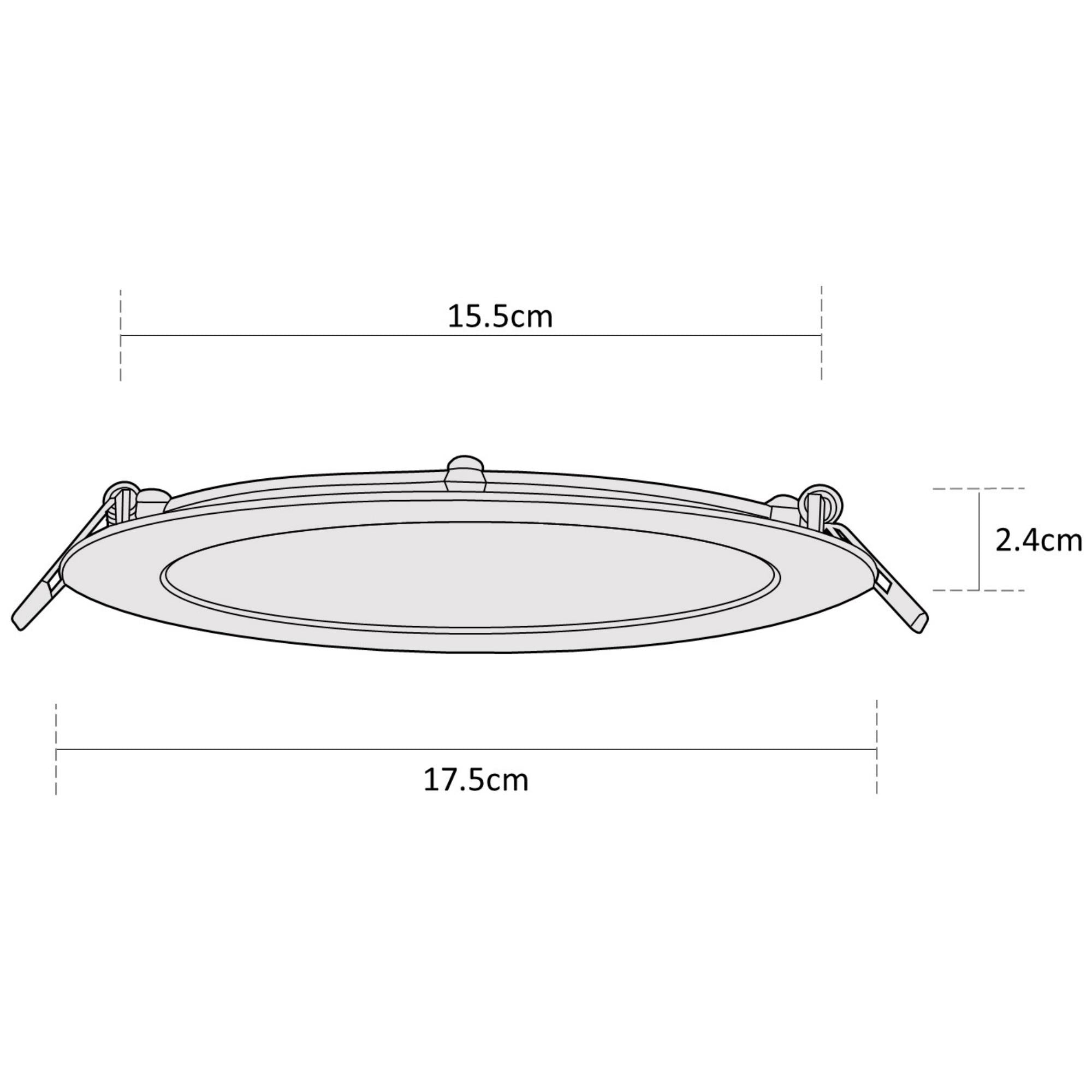 Estevez Luminario  Downlight LED Empotrable 12W Ø170 mm Flat CCT con Selector de Temperatura, Modelo 39103-0-CCT