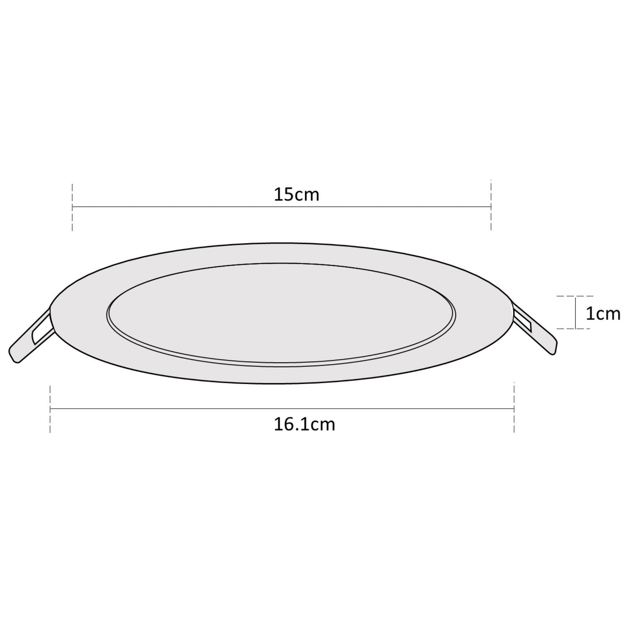 Estevez Luminario LED Empotrable Flat ECO 6W Ø120 mm , Modelo 39103-0-WW-ECO
