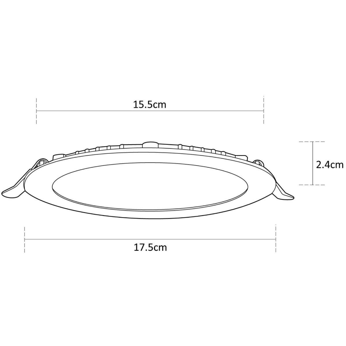 Estevez Pack de 8 Lámparas LED 12W Luz Cálida 3000K  / Luz Fría 6000K, Empotrar Techo, Modelo 39103