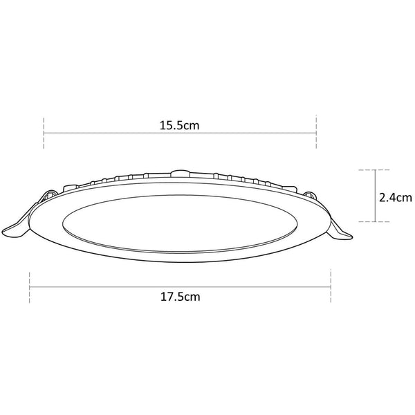 Estevez Pack de 8 Lámparas LED 12W Luz Cálida 3000K  / Luz Fría 6000K, Empotrar Techo, Modelo 39103