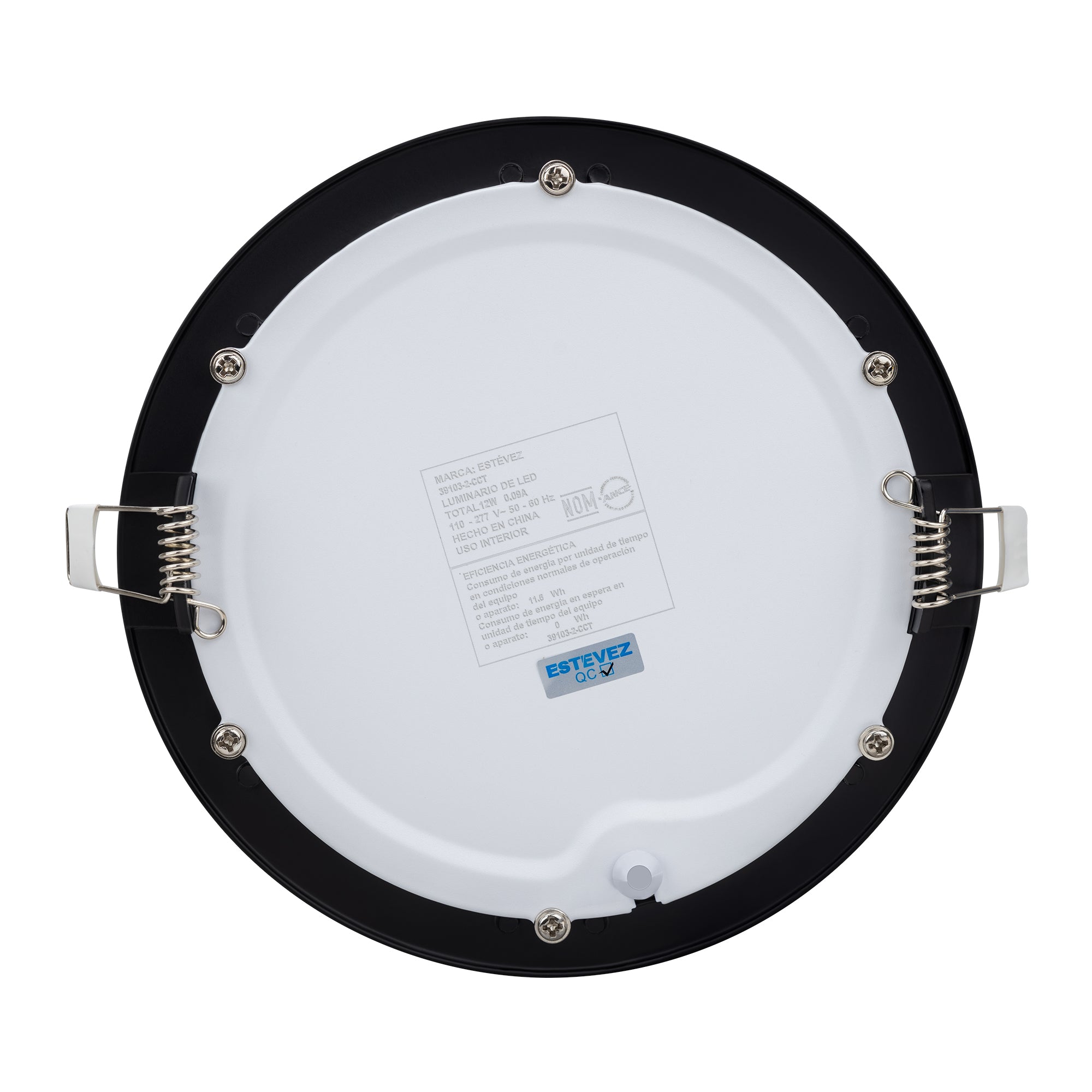 Estevez Luminario  Downlight LED Empotrable 12W Ø170 mm Flat CCT con Selector de Temperatura, Modelo 39103-0-CCT