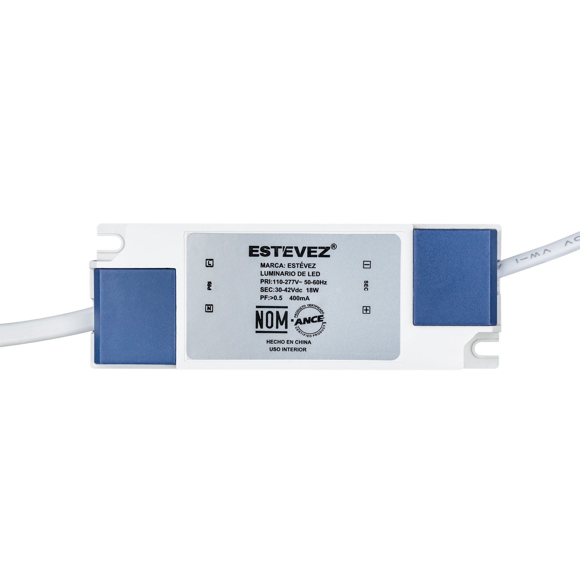 Estevez Luminario Downlight LED Empotrable 18W Ø220 mm Flat CCT con Selector de Temperatura, Modelo 39104-0-CCT