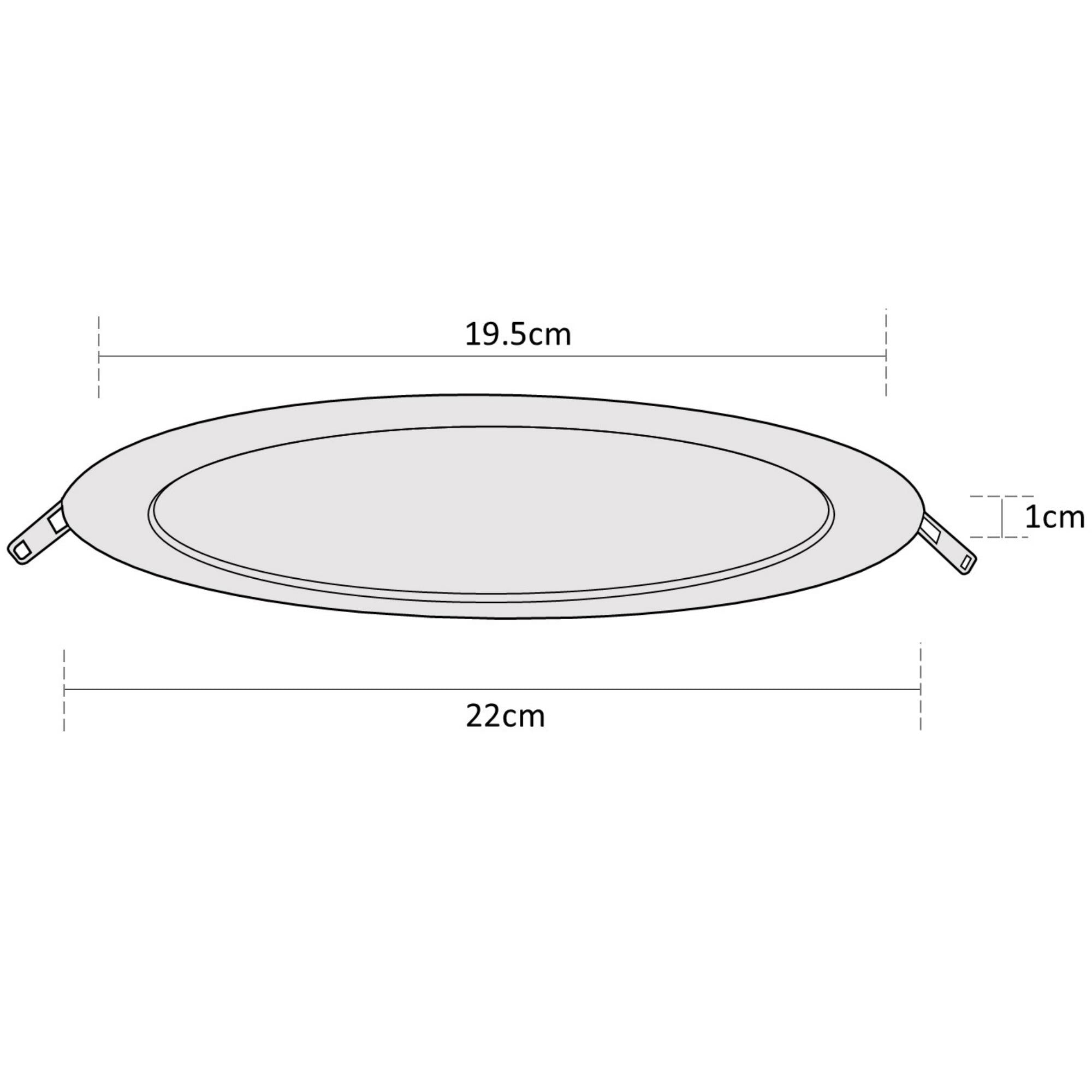 Estevez Luminario Downlight LED Empotrable 12W Ø170 mm Flat ECO, Modelo 39104-0-WW-ECO