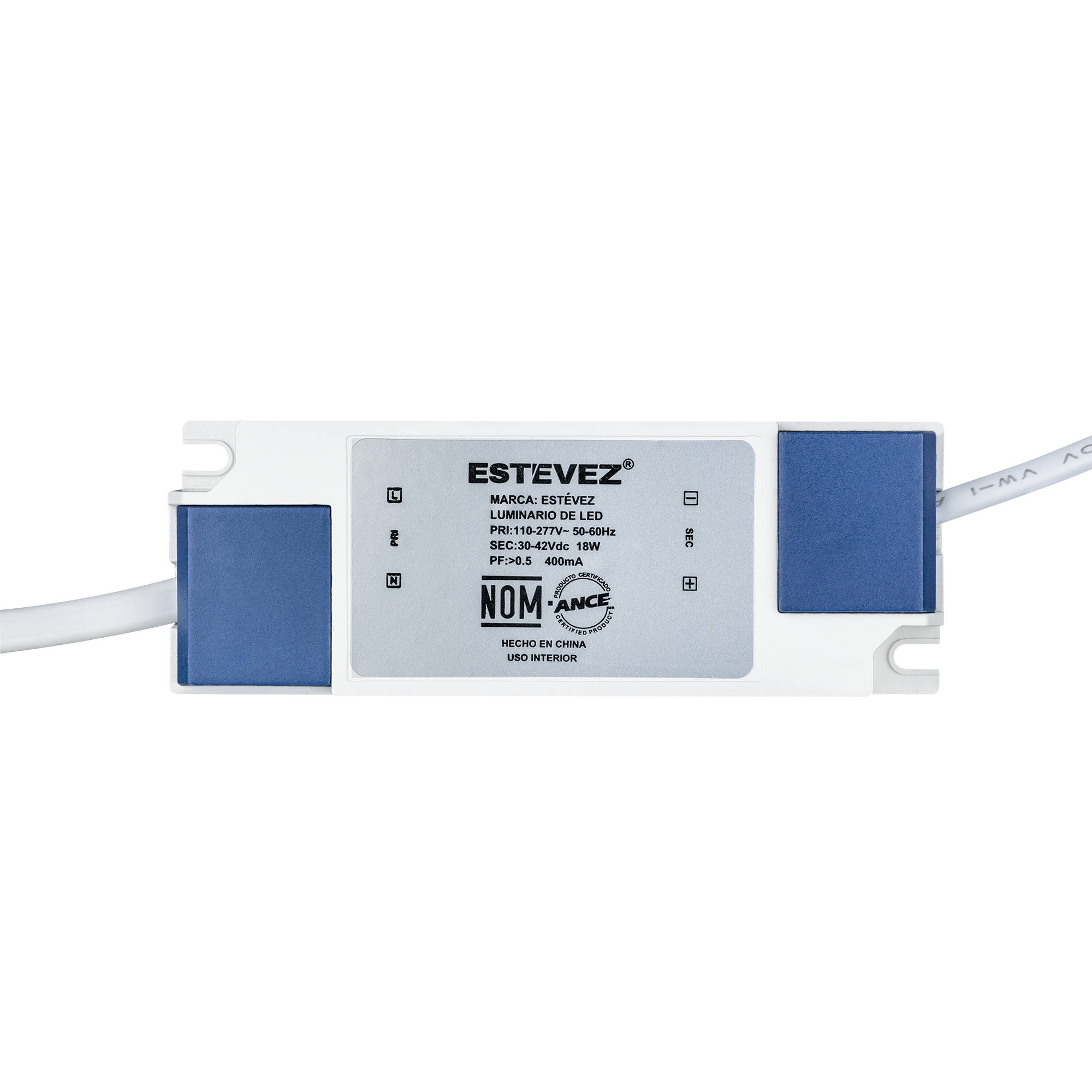 Estevez Luminario Downlight LED Empotrable 18W Ø220 mm Flat CCT con Selector de Temperatura, Modelo 39104-0-CCT