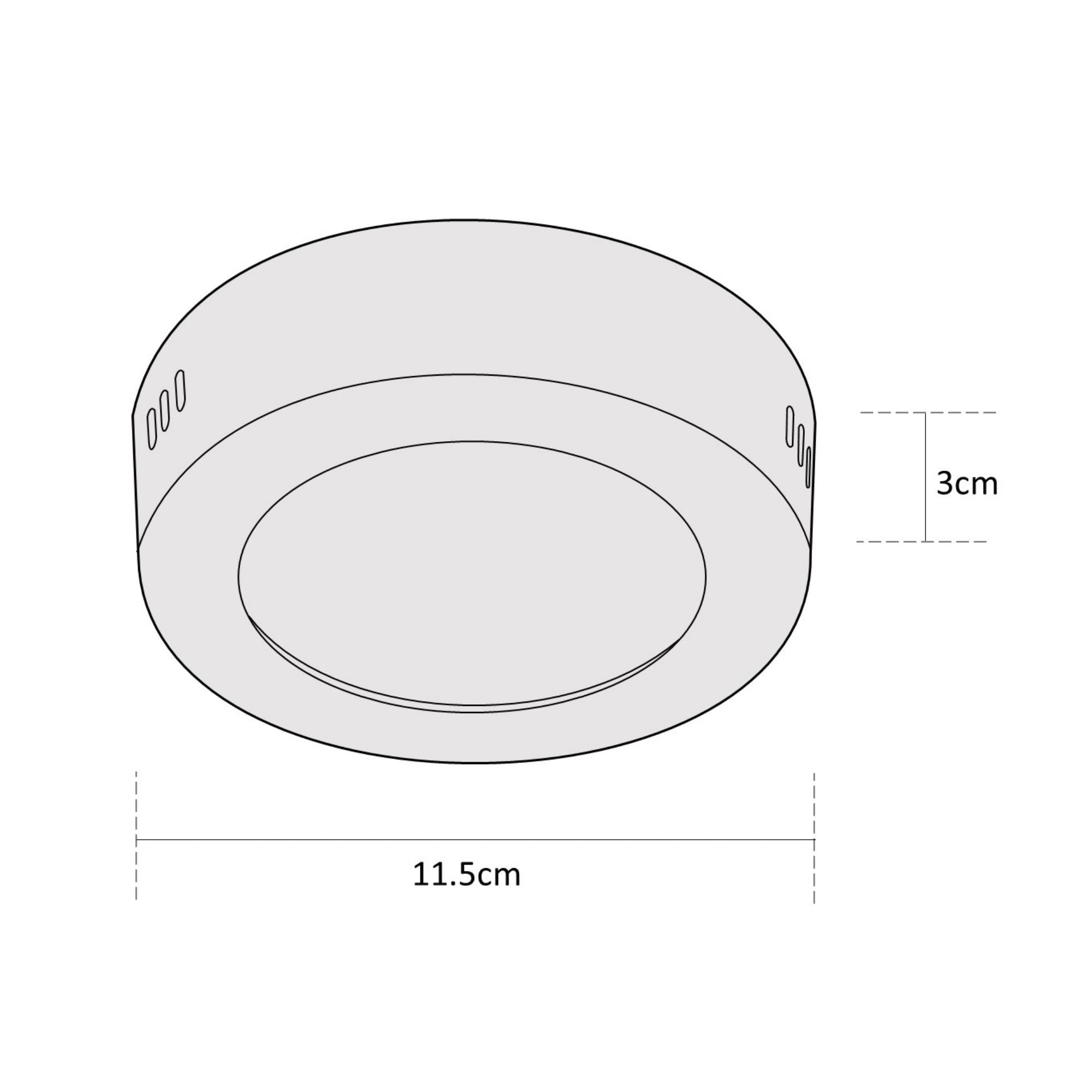 Estevez Luminario De Sobreponer Drum Cct Ø105 Mm Led 6W Con Cambio De Temperatura, Modelo 39112 CCT