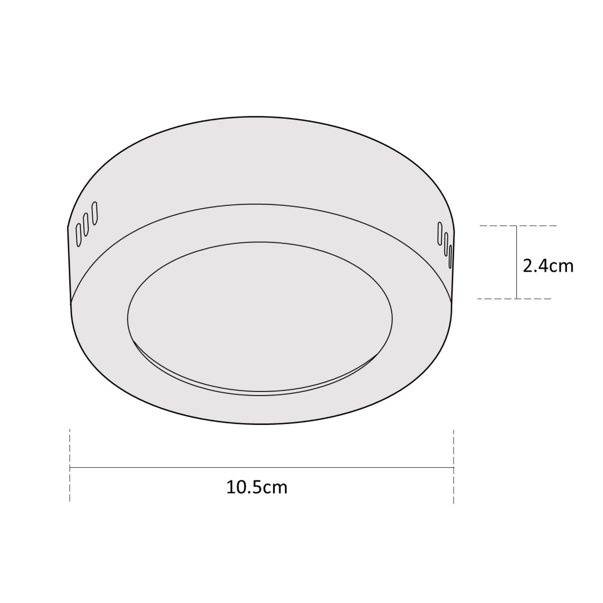 Estevez Luminario De Sobreponer Drum Eco Ø105 Mm Led 6W, Modelo 39112-0-WW-ECO