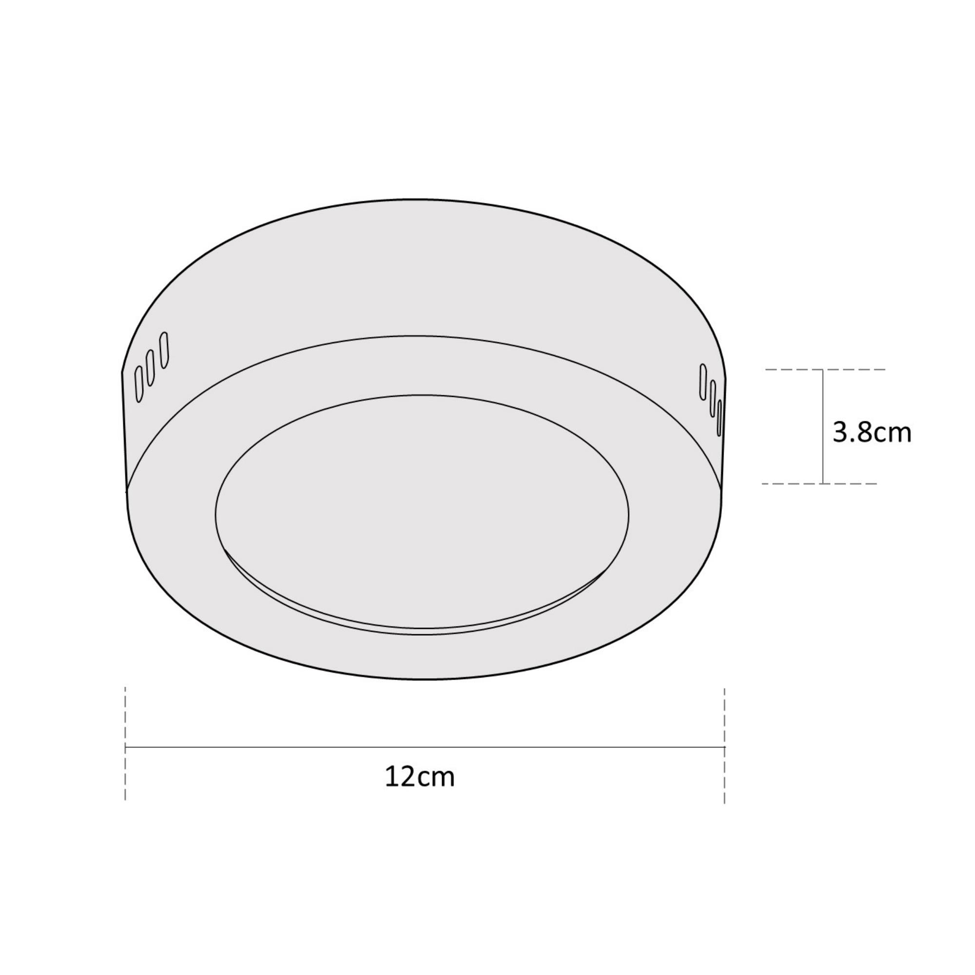 Estevez Luminario De Sobreponer Drum Cct Ø105 Mm Led 6W Con Cambio De Temperatura, Modelo 39112 CCT