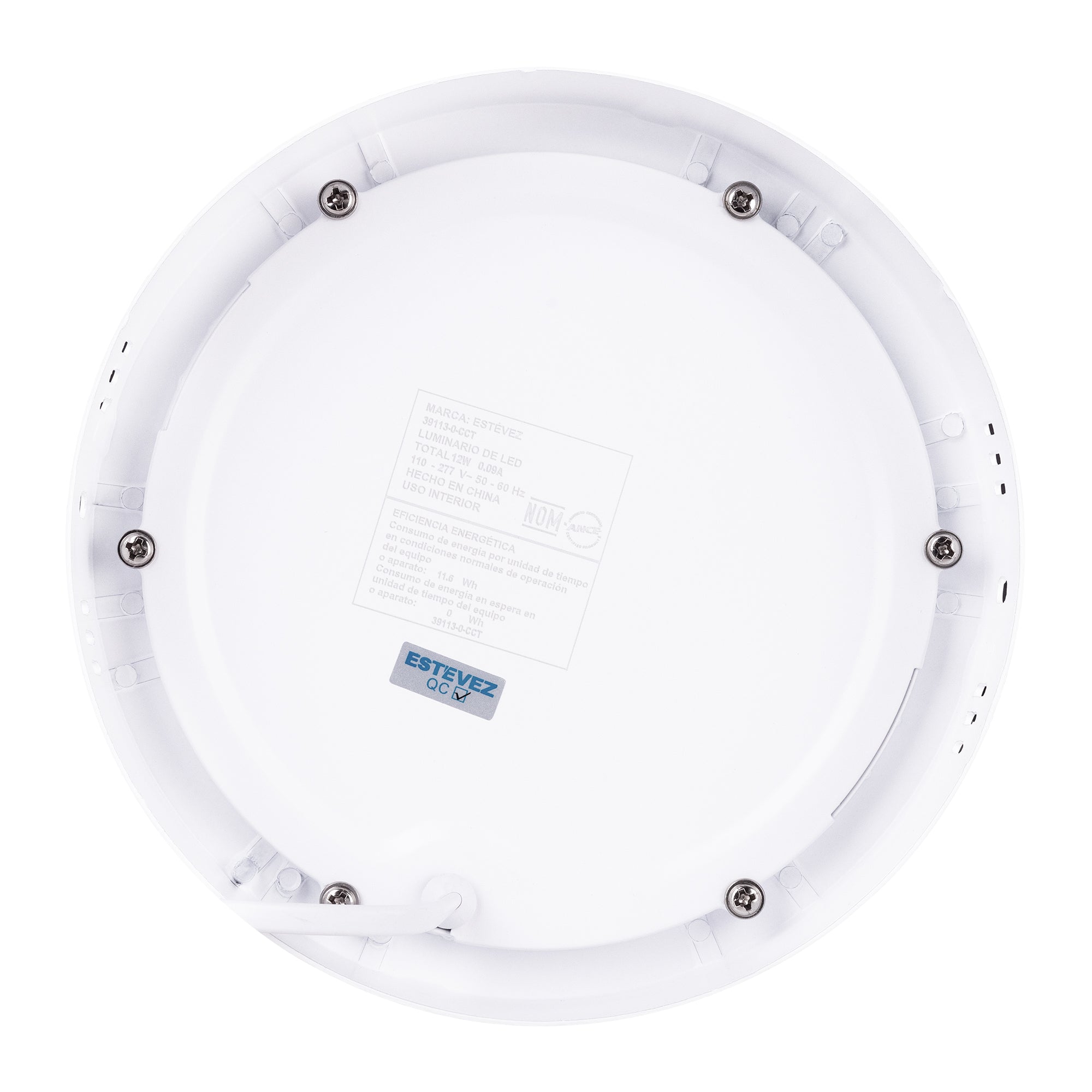 Estevez Luminario De Sobreponer Drum CCT Ø160 Mm Led 12W Con Cambio De Temperatura, Modelo 39113 CCT