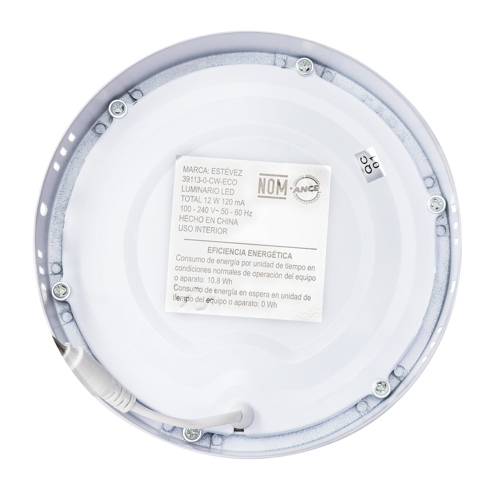 Estevez Luminario De Sobreponer Drum Eco Ø160 Mm Led 12W, Modelo 39113-0-WW-ECO