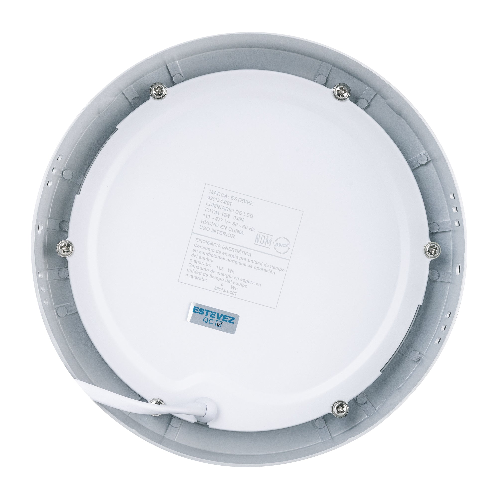 Estevez Luminario De Sobreponer Drum CCT Ø160 Mm Led 12W Con Cambio De Temperatura, Modelo 39113 CCT