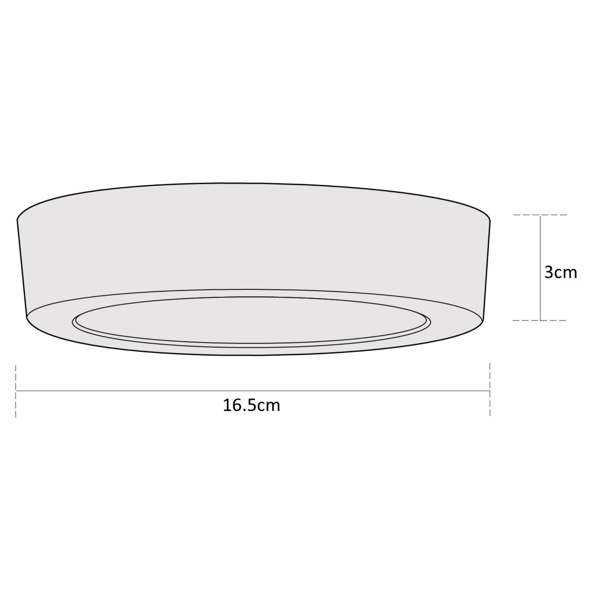 Estevez Luminario De Sobreponer Drum CCT Ø160 Mm Led 12W Con Cambio De Temperatura, Modelo 39113 CCT